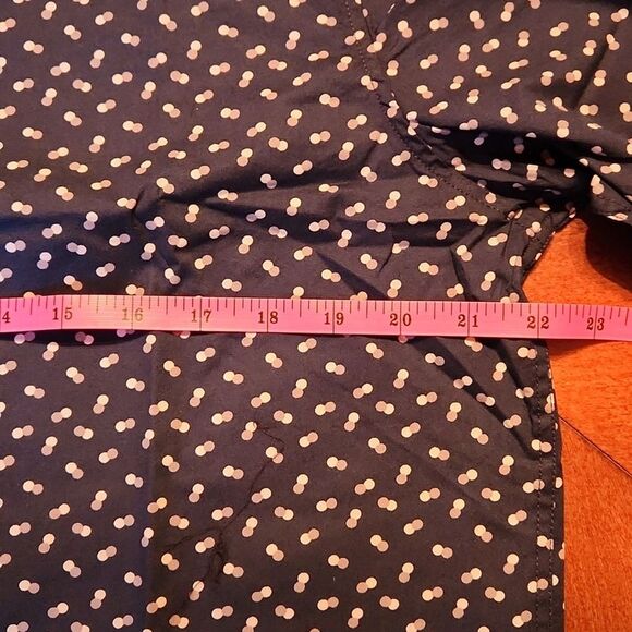 Julian & Mark Long Sleeve Button Down Casual Shirt Large, Blue, White, Grey Dots - Picture 3 of 10